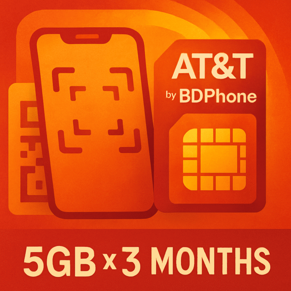 AT&T Smart Plan 5GB x 3 Months by BdPhone - QR Activation of eSIM